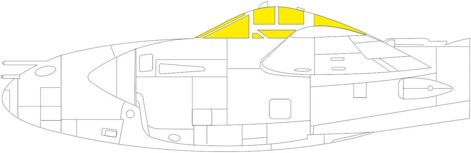 Edudo EDUEX883 1/48 Lockheed P-38J Lightning Paint Mask Sticker (For Tamiya) Masking Sticker for Plastic Models