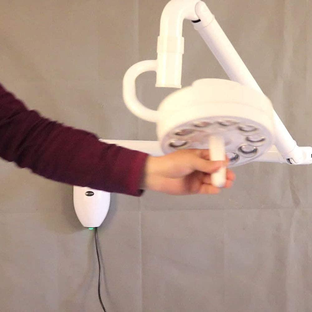 Lampada da Visita per chirurgia Dentale a Luce Fredda Senza Ombre a LED da Appendere a Parete a LED Rotazione a 360 ° per occhialini dentali