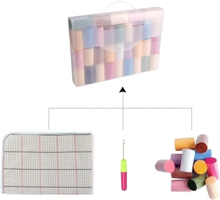 Kit De Ganchillo Para Cojín 43x43 Cm – Manualidades Para Principiantes, Flores, Regalo
