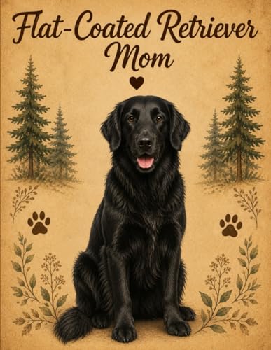 Flat-Coated Retriever Mom Notebook – Rustic Dog Journal for Women – Cute Gift for Flat-Coated Retriever Lovers – 120 Lined Pages – Dog Mom Stationery image 2