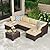 Gizoon 7 Pieces Outdoor Patio Furniture Set, All-Weather PE Rattan Wicker Sectional Sofa Seating with Waterproof Cushions and Coffee Table, Outdoor Conversation Set for Garden, Backyard, Balcony