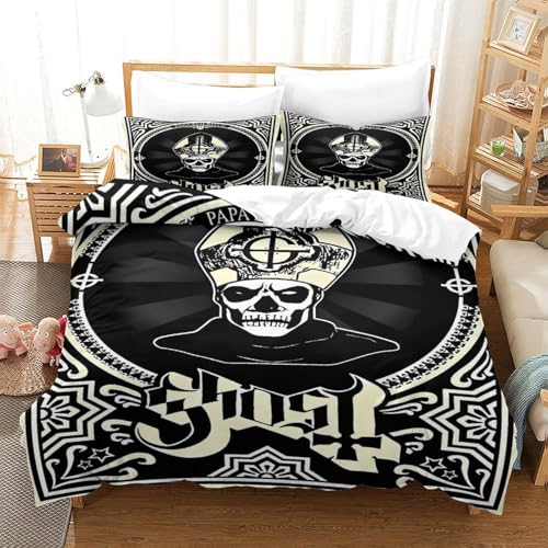 Parure de couette crâne 3D de qualité supérieure avec tissage microfibre doux et durable