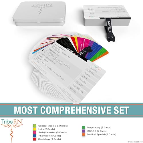 BadgeGuru by Tribe RN – 52 Spickzettel auf 26 Krankenschwester-Abzeichenkarten – entworfen von Krankenschwestern – unverzichtbar für Krankenschwestern und Krankenpflegestudenten – Bonus-Zugang zu