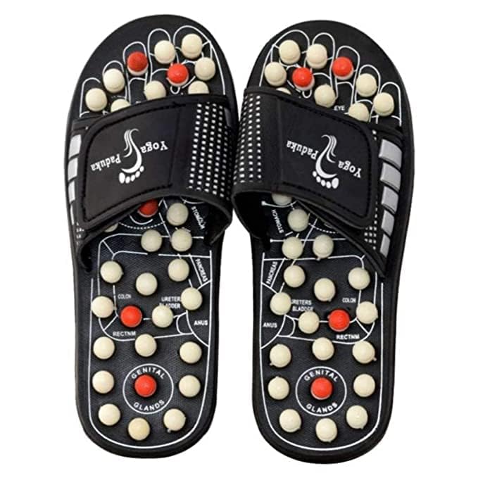 Rongtick Yoga Paduka Manual Acupressure Foot Relaxer Foot Massager Slipper Spring Acupressure Magnetic Therapy Sandals Rotating Acupressure Foot Slippers for Men (B0D9HJ5ZVM) Amazon Price History, Amazon Price Tracker
