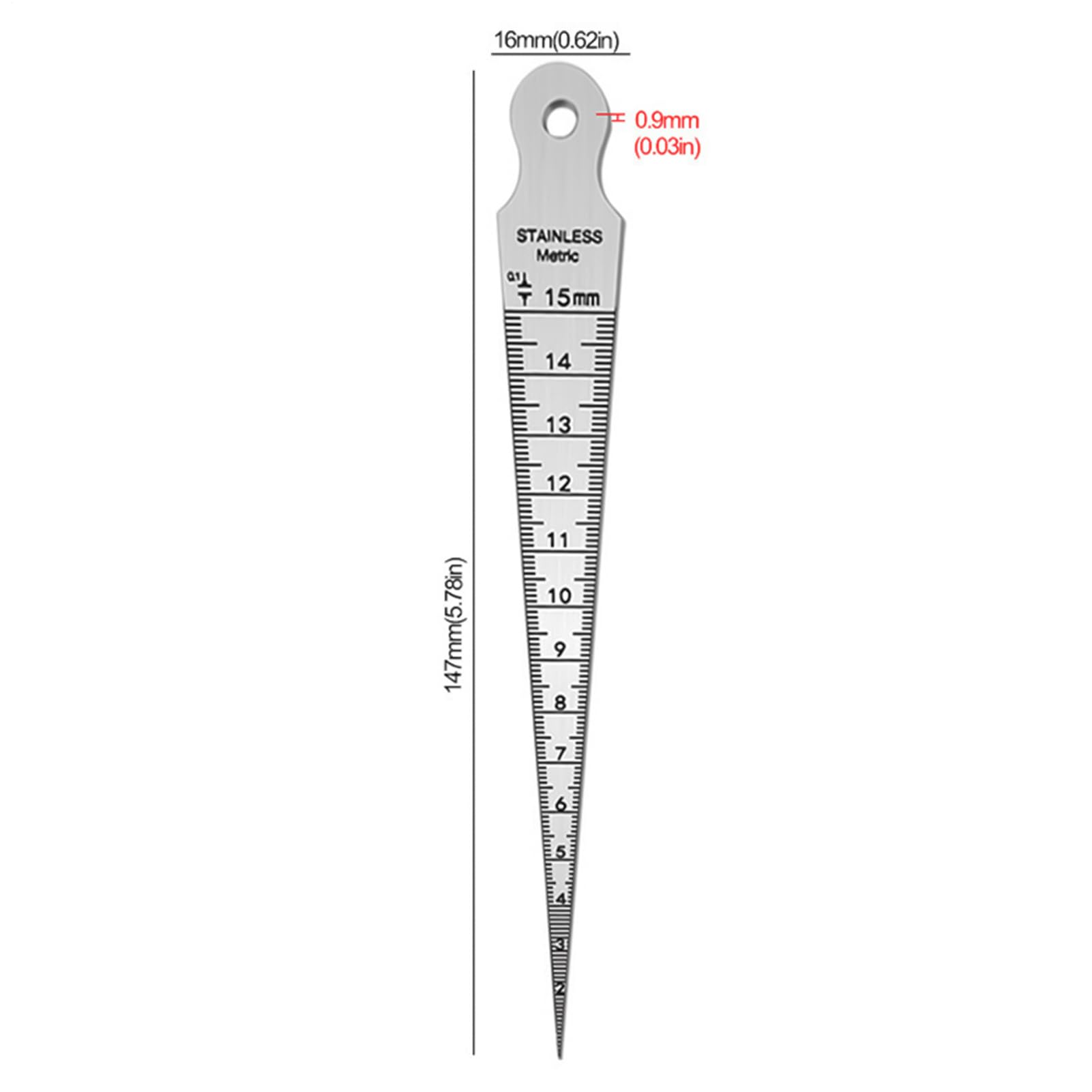 Calibro per fori in acciaio inossidabile con scale, set di misura precisione
