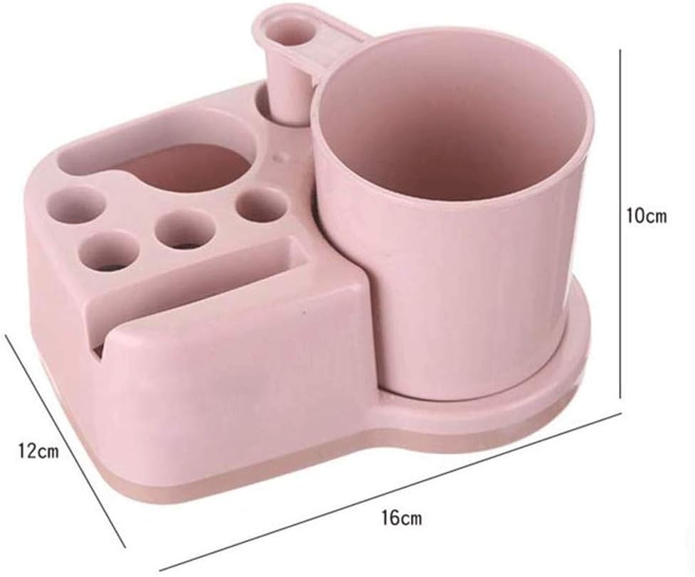 Toothbrush Holder - Shower Toothpaste, Drill-Free Adhesive Bathroom Small Toiletry Items Organizer(D)