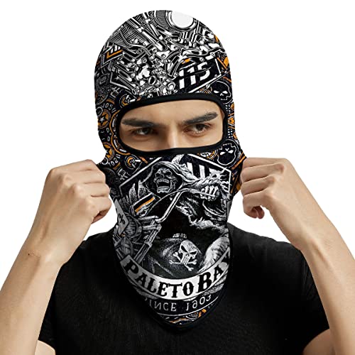Image of 3PCS Balaclava Ski Mask Motorcycle Full Face Mask Outdoor Tactical Hood Headwear Mask Unisex for Cycling Halloween Windproof