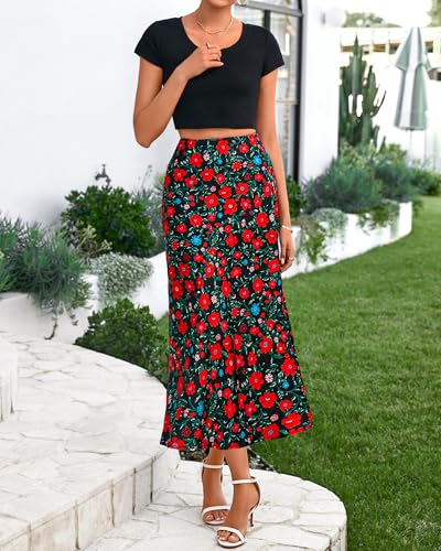 Image of BTFBM Satin Skirts for Women Trendy 2026 Summer Fall