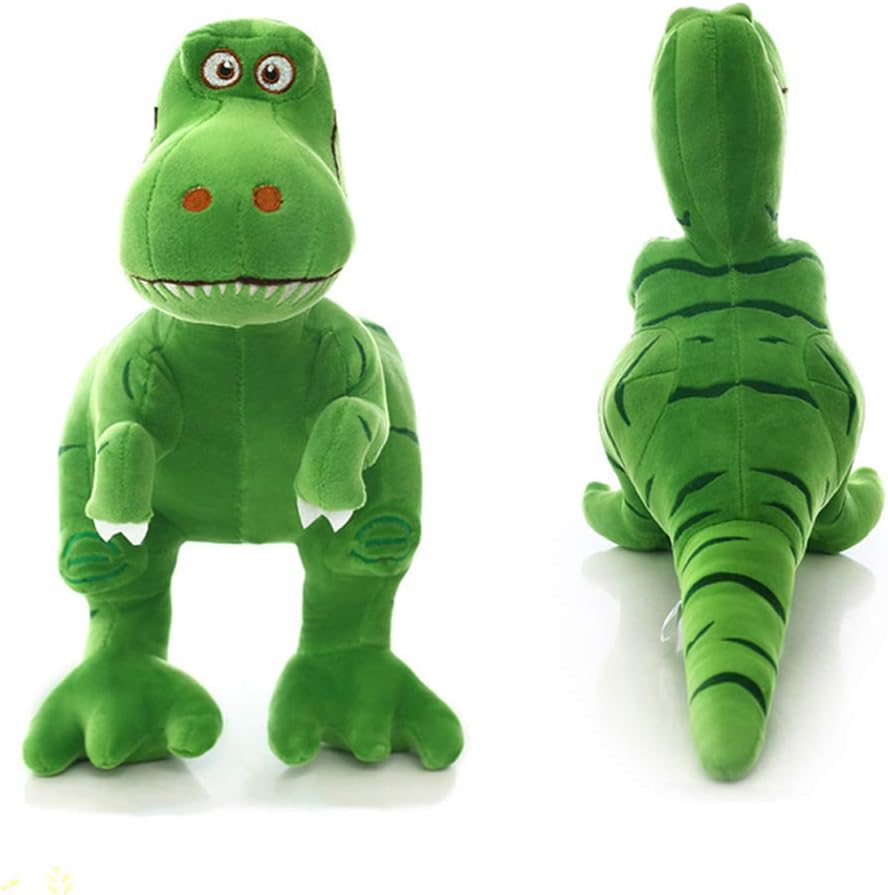 Stuffed Dinosaur Animal Plush Toy 14 Inches Green T-Rex Tyrannosaurus Animal Stuffed Plushies Super Soft Cute Cuddly Pillow Cushion Rex Stuff Dolls Gifts for Children Kids Boys Girls, 14Inches
