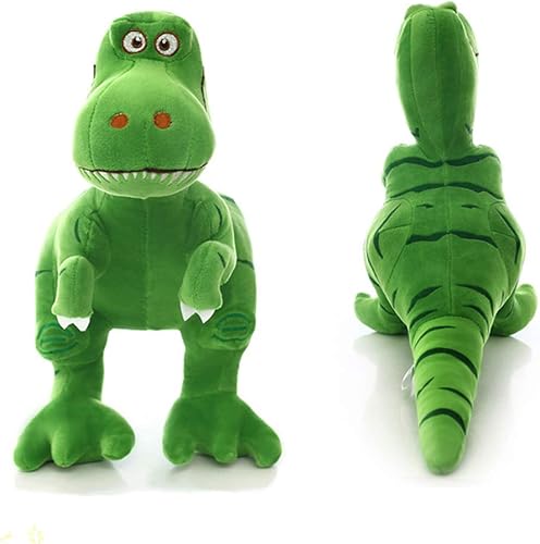 Miniatura 4 de Juguete de peluche de dinosaurio de 11 pulgadas, juguete de peluche de tiranosaurio T-Rex verde, súper suave, lindo, cojín de peluche, muñecas Rex