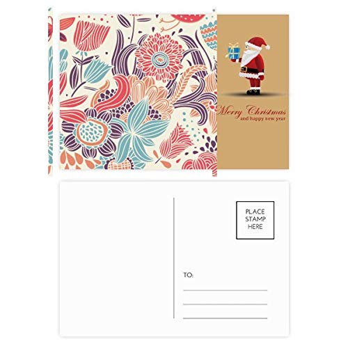 Cartes postales pour fleurs et père Noël en lot de 20 pièces pour vœux