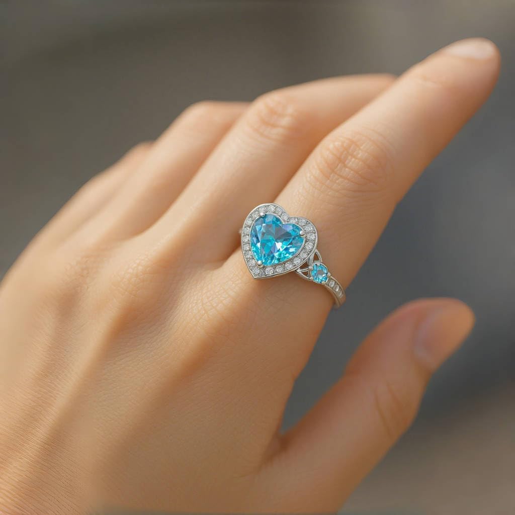 Celtic Sterling Silver Birthstone Ring for Women, Adjustable Size Trinity Knot Heart Design 925 Silver January Garnet Ring, Meaningful Birthday Gift for Girlfriend, Wife, Mom - Image 4