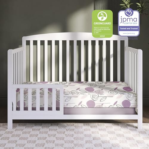image for Dream On Me Floral Dreams Firm Fiber Baby Crib and Toddler Mattress, G