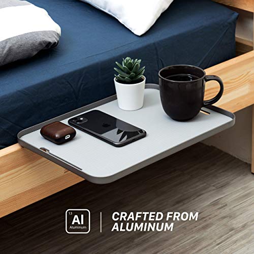 MONITORMATE ProSHELF Aluminum Minimalist Bedside Shelf with Versatile 2-Way Clamp System/3 Colors(Gray)