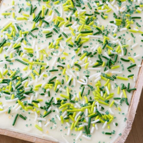 Image of Sweets Indeed Dye Free St. Patricks Day Sprinkles, 6 Cell Sugar and Jimmies, No Artificial Dyes, Edible Sprinkle Mix Jimmies Perfect for Cake Decorations Baking Ice Cream Cookies Cupcake Topper (Shamrock)
