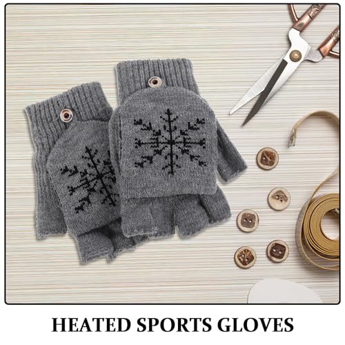 Guantes calefactables USB de algodón y nylon duradero mitones térmicos femeninos 3