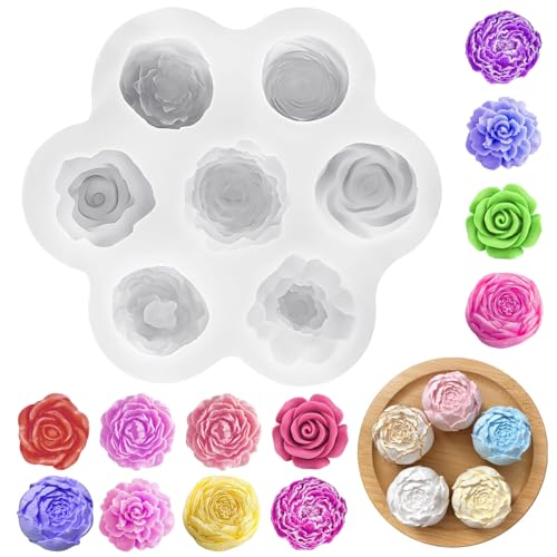 Omnikryp Cubitos de Hielo, Cubiteras para Hielo de Silicona Sin BPA, Flor Moldes para Cubitos para Bebidas Frías, Cerveza, Whisky, Cócteles, Agua, Cola, Apto para Lavavajillas