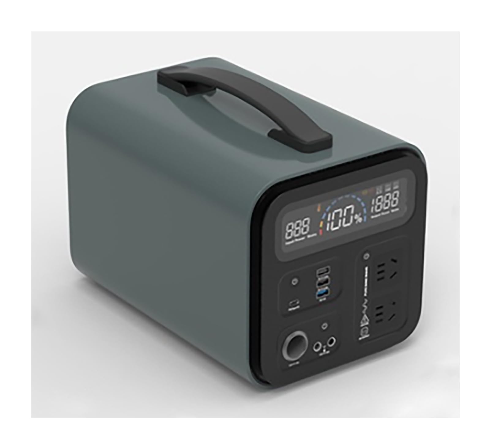 Centrale électrique Portable 600 W (crête 1 000 W) avec Onde sinusoïdale Pure, Prise Secteur 100 V-240 V, générateur Solaire Portable avec éclairage LED pour urgences, Maison, Camp