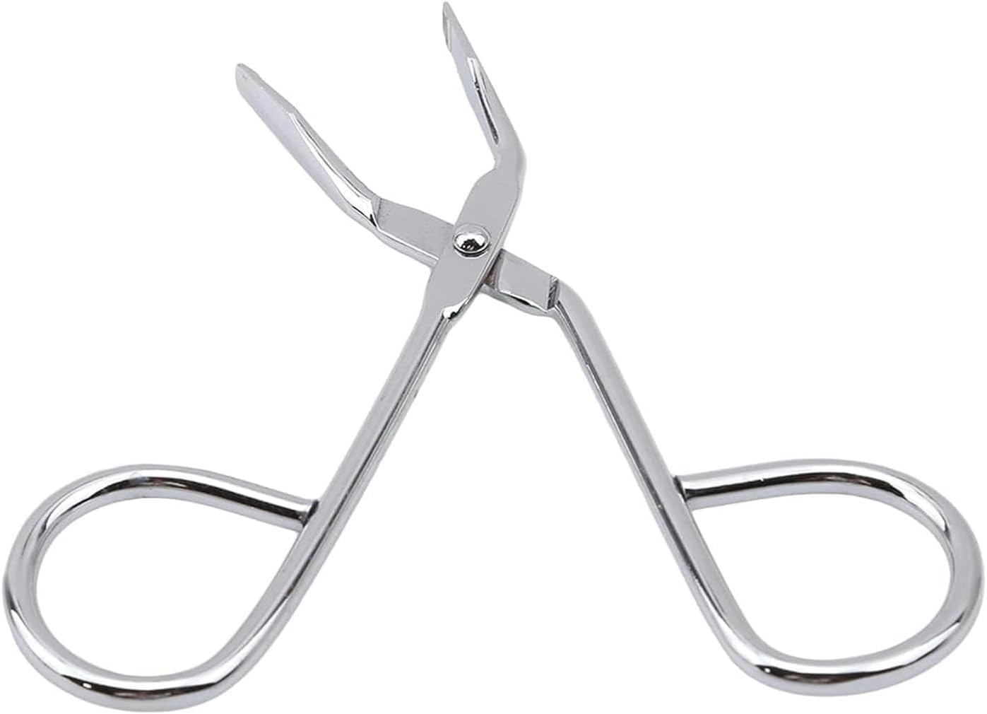 Cawhui White Silver Stainless Steel Eyebrow Scissors Tweezer,Elbow Pliers Clip Scissors,Flat Tip Tweezer Hairs Plucker Hair Removal Tweezers, Shave And Hairs Removalc