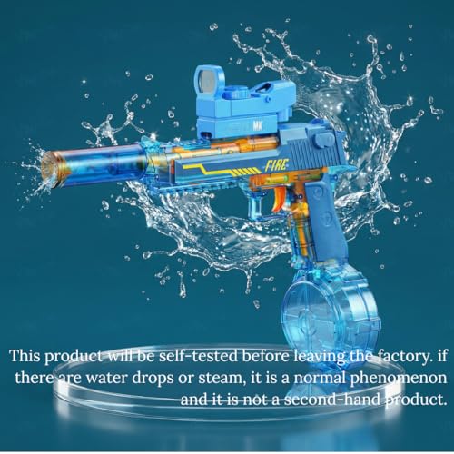 Image of VikriDA 2 in 1 (Automatic /Manual) Led Flashing Light Shooting Electric Water Gun, Powerful Water Guns Up to 32 FT Long Range, 500CC Capacity Water Blaster Gun for Holi - 1 Piece Multicolor