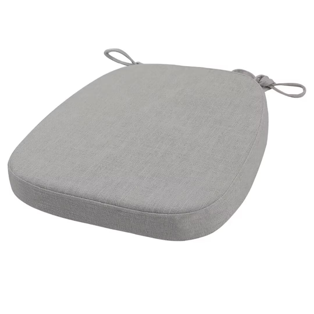 Coussin de chaise lavable double antidérapant avec mousse haute élasticité gris