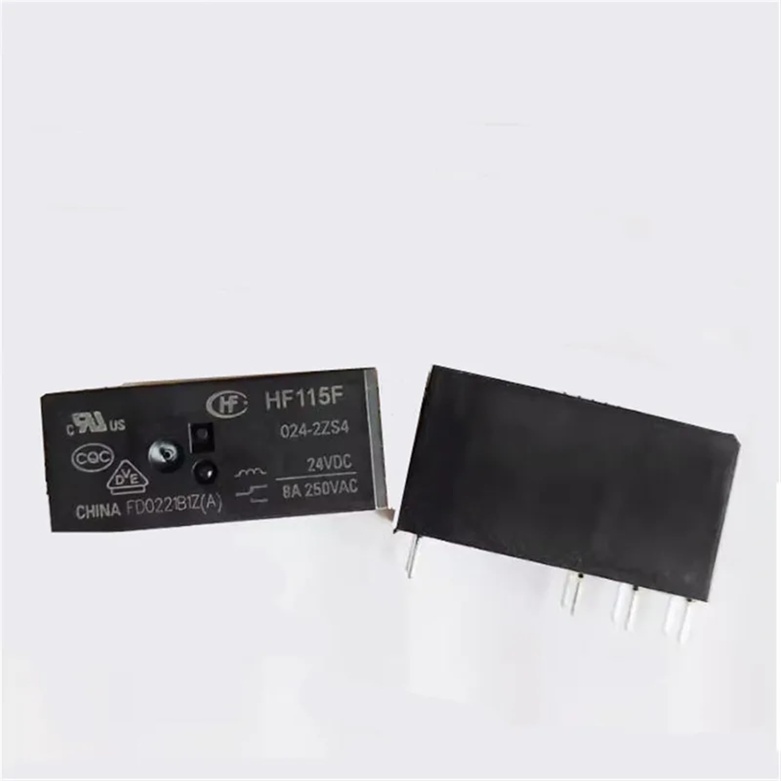 Relais HF115F 024-2ZS4 de rechange pour carte de commande 24VDC 8A 8PIN - 5 unités - 2