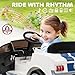 Qaba Licensed Ford Shelby GT 350 Kids Ride On Car, 12V Battery Powered Electric Car with Remote Control, Rear Suspension, Adjustable Speed, MP3, Smooth Start, LED Lights for Kids Ages 3-6, White
