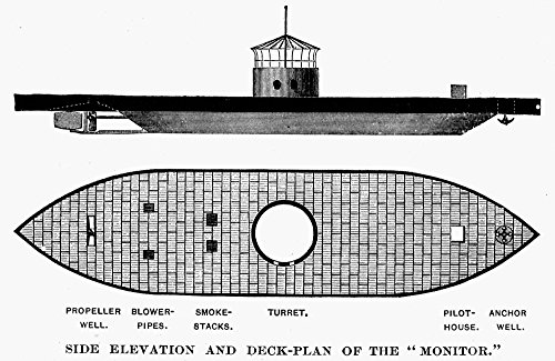 Civil War Monitor Nside Elevation And Deck Plan Of John EricssonS Ironclad Steam