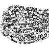 CHEAVIAN 60PCS 6mm Natural Black White Zebra Jasper Gemstone Round Loose Beads Crystal Energy Stone for DIY Jewelry Making 1 Strand 15" #2