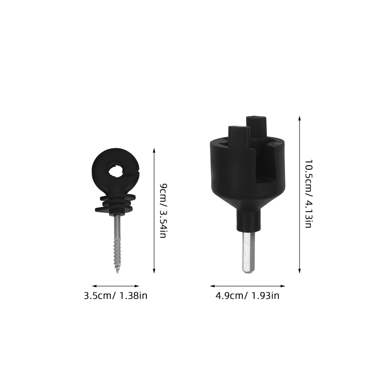 51 aisladores de alambre eléctricos para postes de madera, clips negros impermeables y herramienta incluida, cierres de poste duraderos para vallas de ganado y uso agrícola