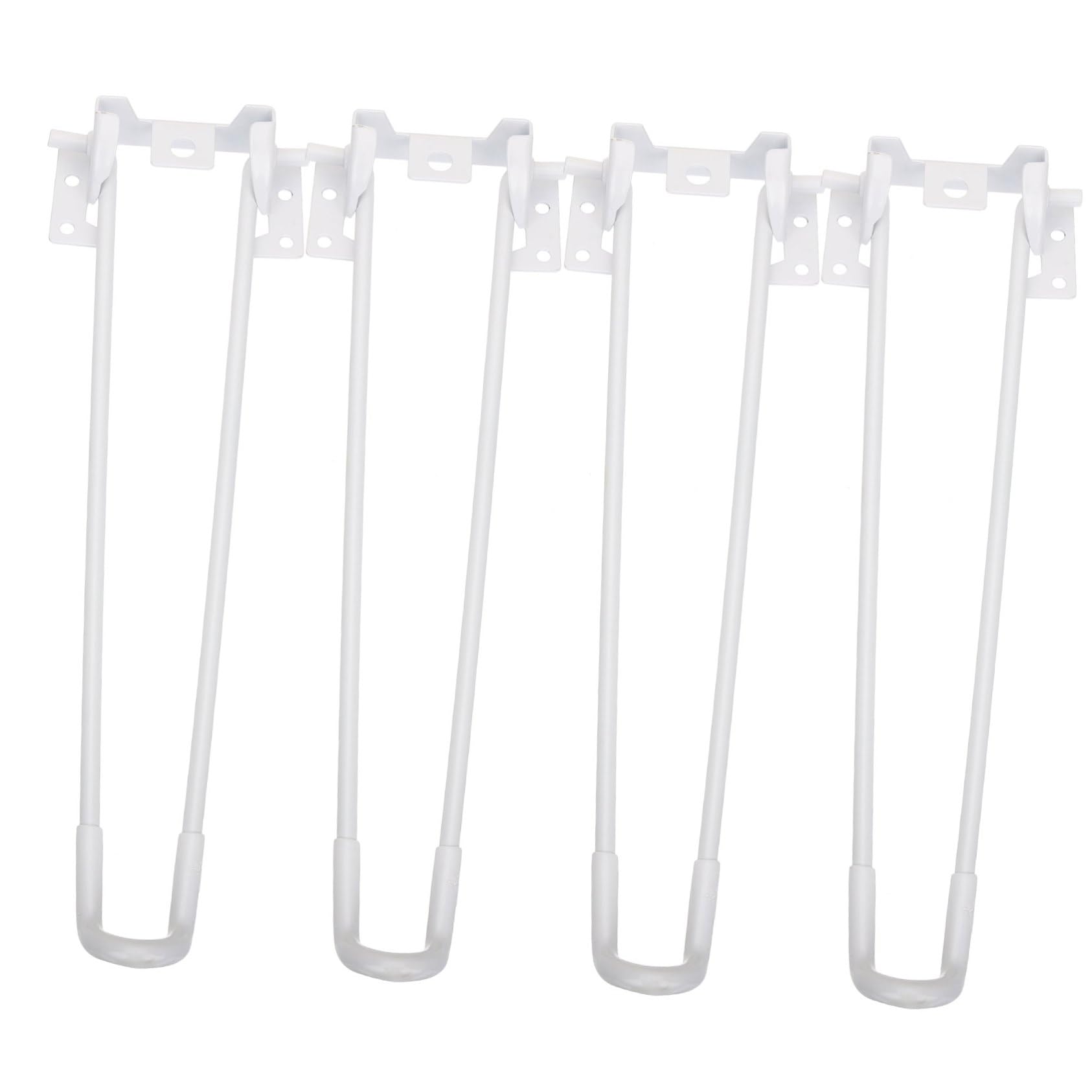 Pieds de table pliables 4pcs métal blanc lot de supports pour meuble amovible et design moderne
