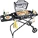 Denmay Tragbarer Grillwagen für Ninja Woodfire OG700 Serie, faltbarer Outdoor Grillständer für Ninja OG701, Pit Boss 10697/10724, 57cm Blackstone,Traeger Ranger, mit Tischablage und Korb MI 4 günstig Kaufen-Denmay Tragbarer Grillwagen für Ninja Woodfire OG700 Serie, faltbarer Outdoor Grillständer für Ninja OG701, Pit Boss 10697/10724, 57cm Blackstone,Traeger Ranger, mit Tischablage und Korb