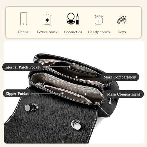Genuine Leather Shoulder Bag, Mini Top Handle Handbag, Crossbody Bag for Women, Small Satchel Pouch3