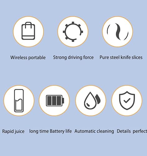 Personal Portable With Mini Juicer Wireless Home Usb6 Blade Juicer Rechargeable Juice Blender Portable Blender (White) #TOP4