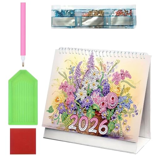 Calendrier 2026 avec strass comme idée de cadeau d'anniversaire et vacances