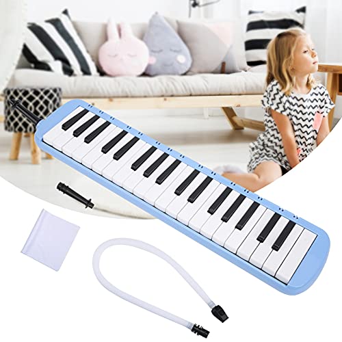 37 Keys Melodica Instrument Keyboard,Professional Melodica With Storage Bag Blowpipe Mouthpiece For Music Beginner Air Piano Keyboard Melodica Instrument for Music Teaching (Blue)