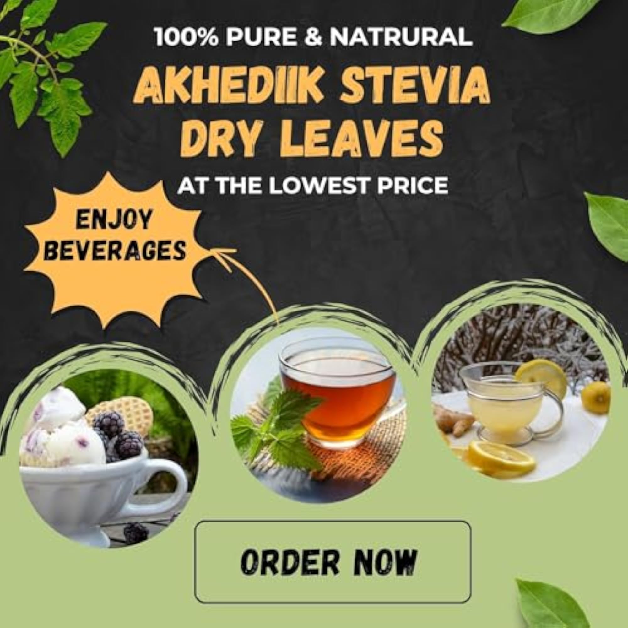 Organic Stevia Leaf, 200 Gram Sugar-Free Sweetener