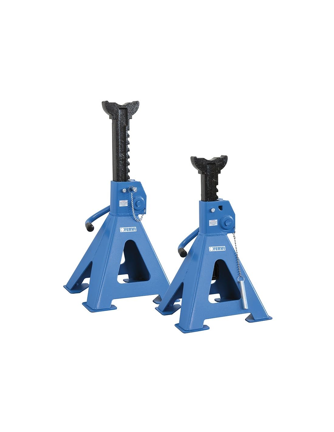 Cavalletti Fervi 0067 - Coppia Da 2 Tonnellate, Altezza Regolabile 240-355 Mm, Pieghevoli - Foto 5