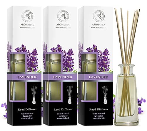 Difusor de varillas con aceite esencial natural Lavanda 3 x 100 ml miniatura 2