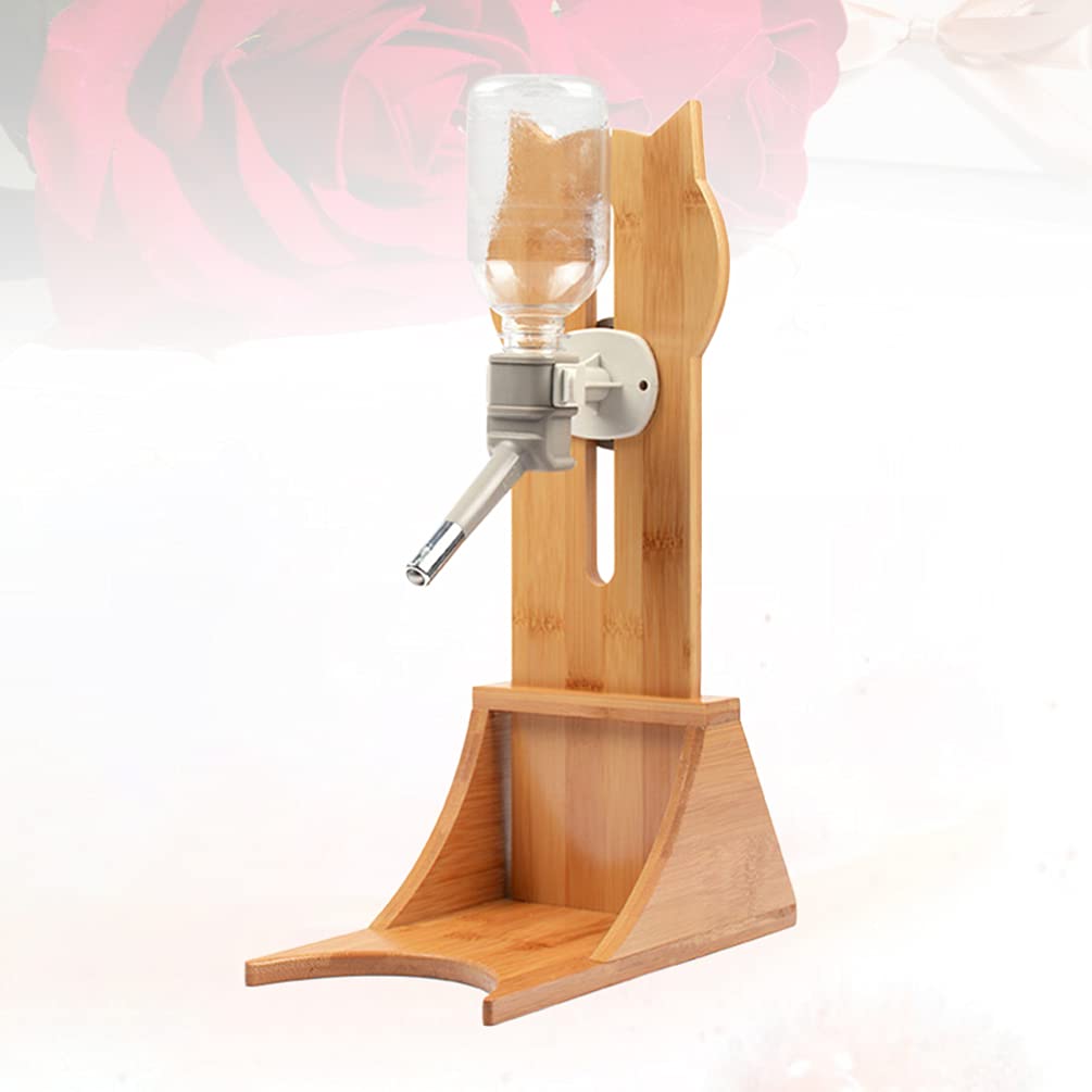 Rastrelliera per Abbeveratoio Sospeso in Legno, Altezza Regolabile
