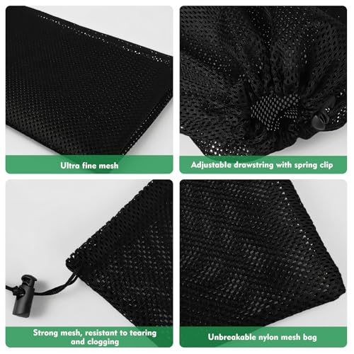 2 bolsas filtro para bomba de estanque, negro, 8.66"x6.29" miniatura 4