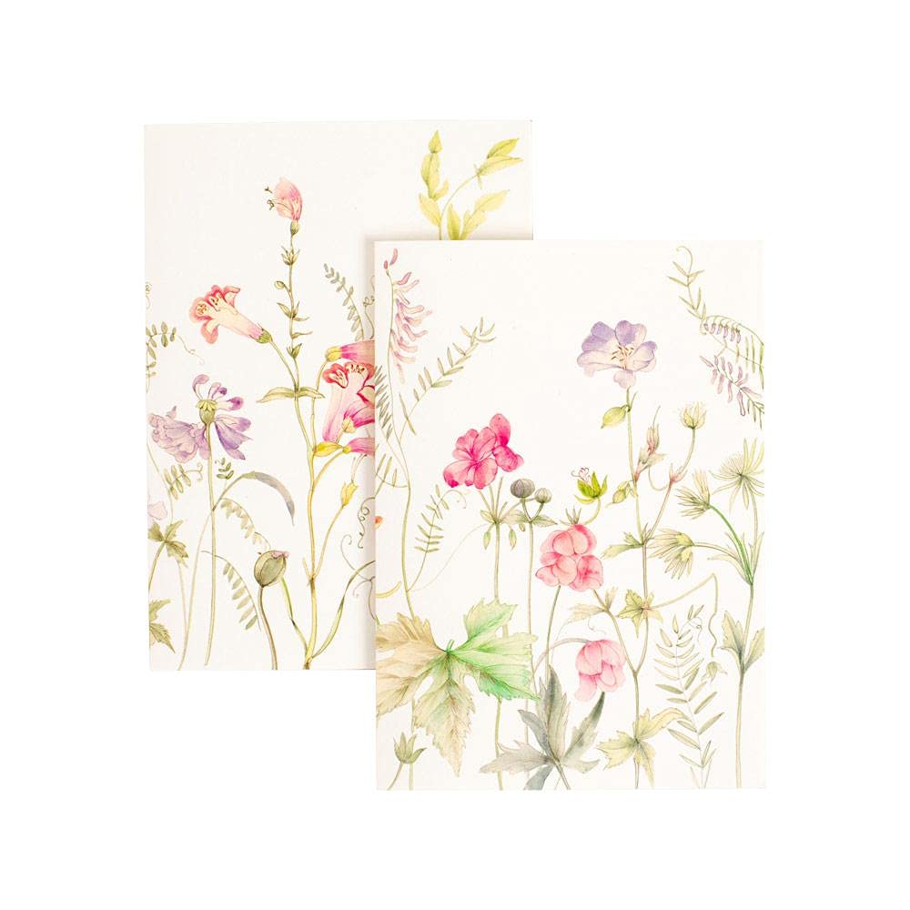 Caspari French Floral Boxed Note Cards - 16 Note Cards & Envelopes