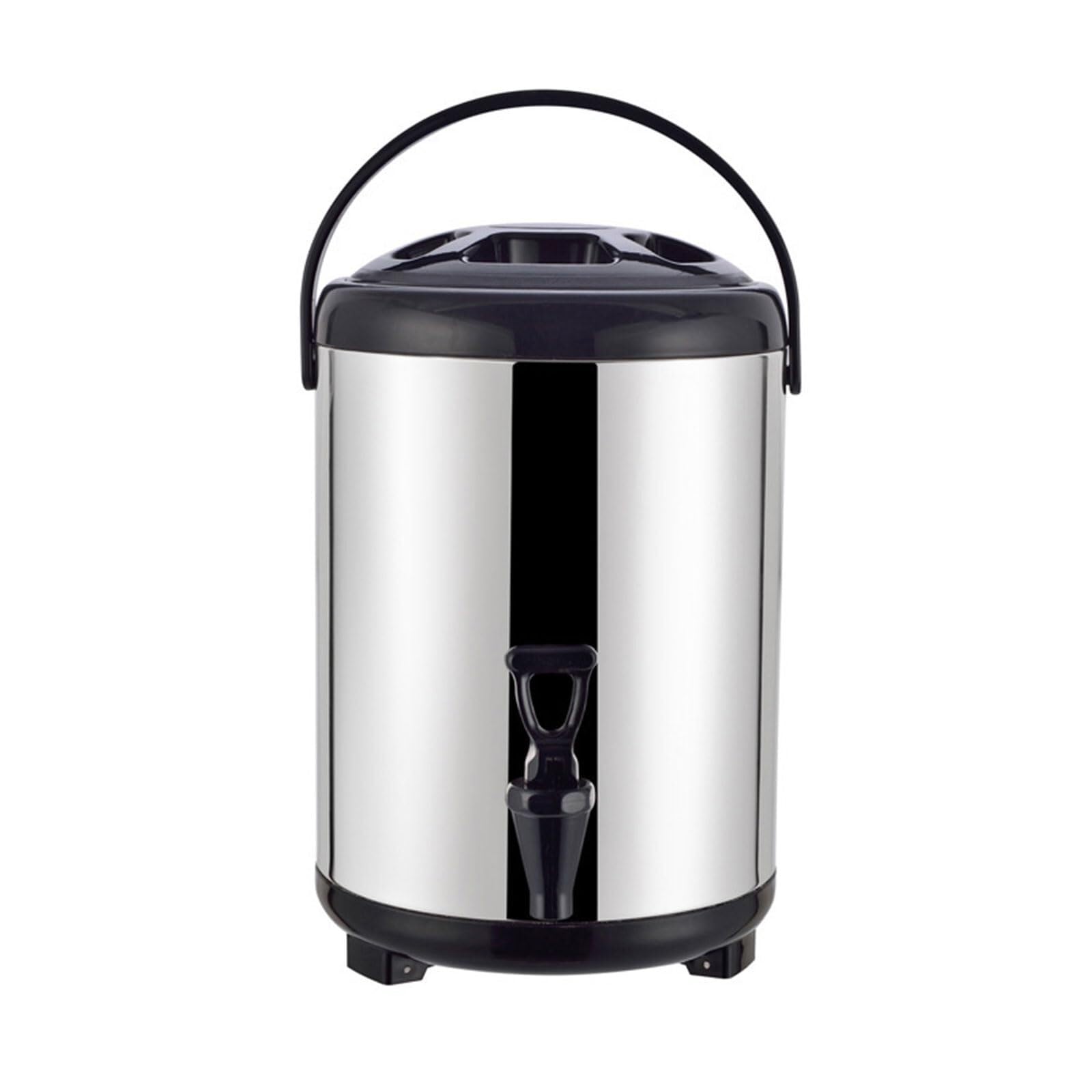 ASerZenith Juice Dispenser Stainless Steel Insulated Barrel Double Walled Beverage Dispenser With Spigot Keep Hot Water Milk Tea Coffee Juice Ice Chamber(6L)