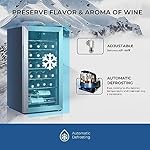 AAOBOSI Wine Fridge, 17 Inch 28 Bottle Capacity Beverage Cooler, Glass Door, 46-66 Adjustable Temp, Free Standing Wine Refrigerator for Bar, Home, Condo - Image 3