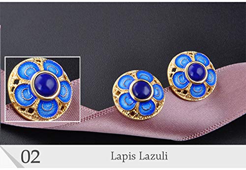 Pendientes de plata S925 Cloisonné un regalo sofisticado con arte tradicional 5