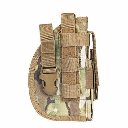 OneTigris Molle Belt Holster Right Handed Pistol Holster for 1911 45 92 96 Glock (Multicam)