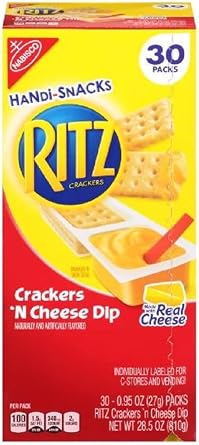 Nabisco Ritz Crackers Handi-Snacks Crackers N Cheese Dip Nabisco Ritz Crackers & Cheese, 0.9 oz 27 g x 30 Pieces