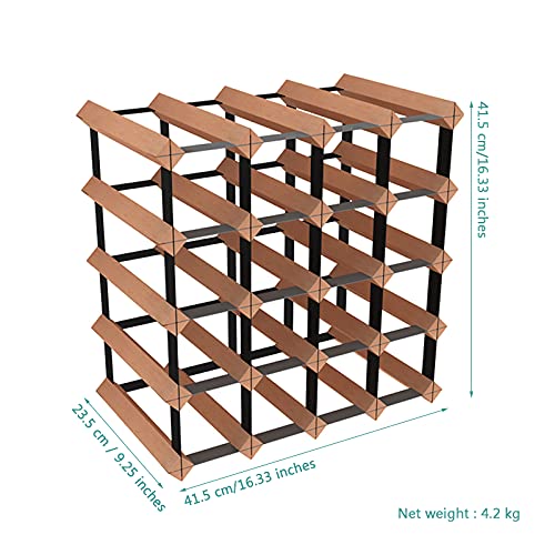 Wll-Dp Countertop Wine Rack Wine Storage Shelf Beech Wood Wine Holder, Hold 16~20 Bottles, For Dining Room Cabinet Tabletop Bar Kitchen Pantry #TOP1