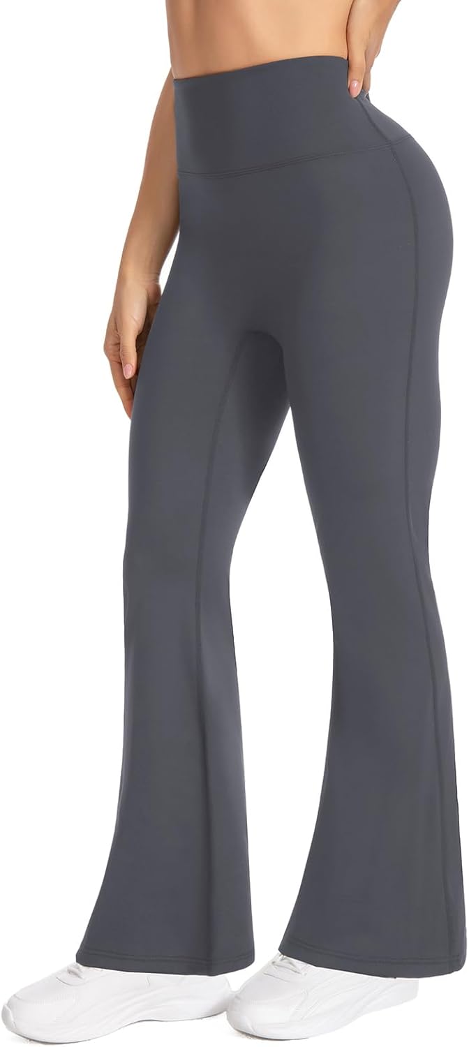 Women's High Waisted Flare Yoga Leggings Bell Bottom Active Pants Workout Tights - Image 4
