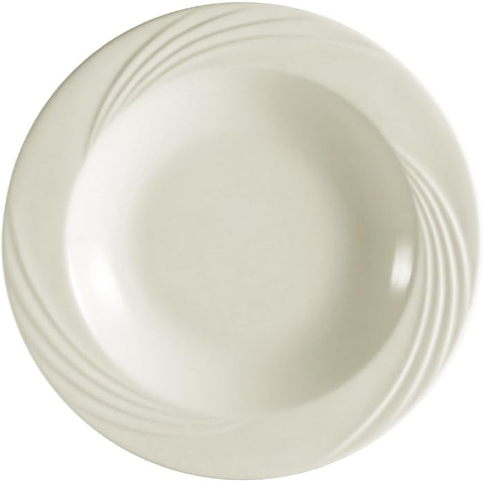 CAC China CRO-3 Corona 8-1/2-Inch 12-Ounce Super White Porcelain Soup Bowl, Box of 24